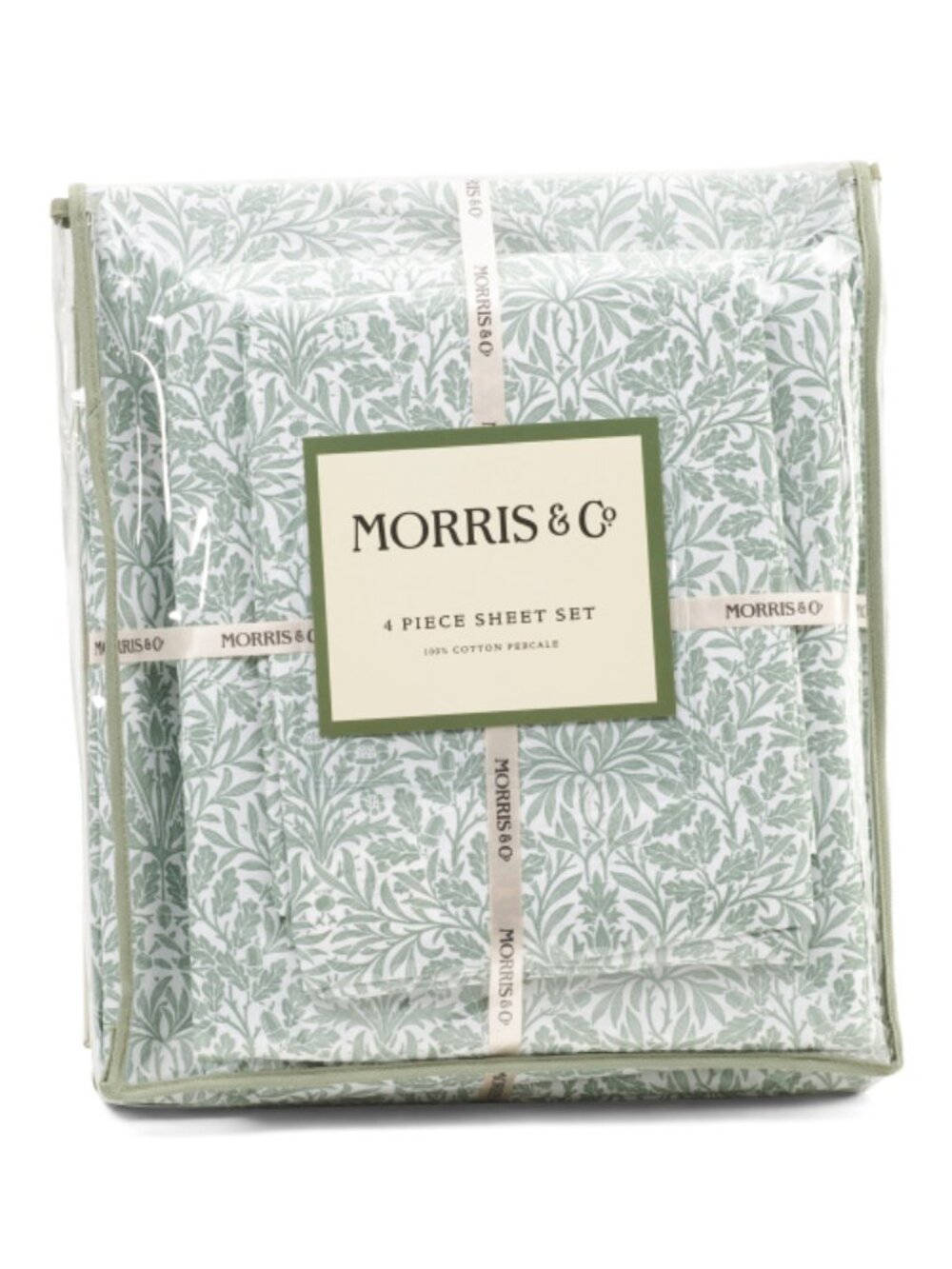 MORRIS & CO. Cotton Percale Floral Sheet Set